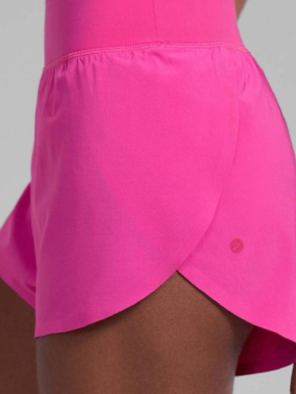 CRZ Yoga Women's Pink Feathery-Fit Soft Dolphin Lined Shorts 3''